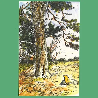 POSTCARD - Winnie-the-Pooh & Piglet Walking Past Large Tree In Hundred Acre Wood • £0.99