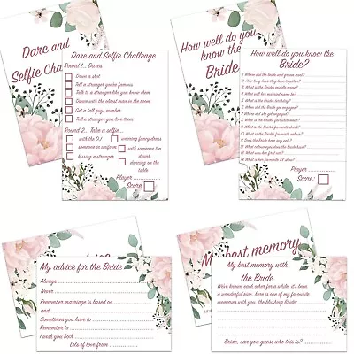 £2.49 • Buy 12 Pack Hen Night Party Bride Card Games Bridal Shower Advice Favours Keepsake 