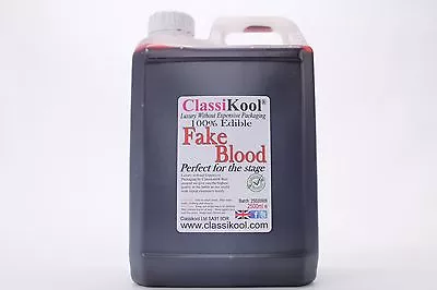 Classikool 2.5 Litre Fake Blood: Mouth Safe Stage Halloween Fancy Dress Makeup • £24.99