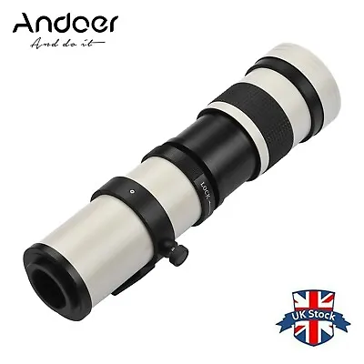 Camera MF Super Telephoto Zoom Lens F/8.3-16 420-800mm T Mount For Canon Sony UK • £57.09