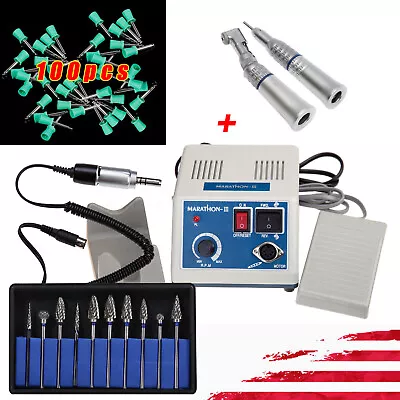 Dental Lab MARATHON 35K Rpm Electric Micromotor /Handpiece /10*Burs Prophy Cup • $54.99