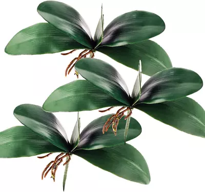 Miracliy Phalaenopsis Orchid Leaves Fake Leaves Real Latex Touch Plants Arrangem • $20.26