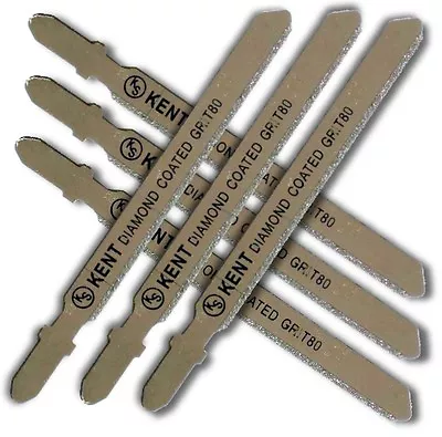 Kent 6 Pack 4  T-Shank Diamond Coated Jig Saw Blades Grit 80 • $25.70