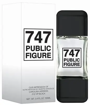$16.95 • Buy 747 Public Figure Cologne 3.4 Fl Oz EDT For Men Our Impression Of 212 VIP Black