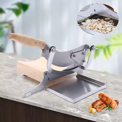 Manual Meat Slicer Frozen Meat Beef Bones Cutter Slicing Machine Stainless Steel • $52