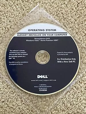 Dell Reinstallation DVD CD For Windows Vista Business 32-Bit SP1 New OJ229H • $8.95