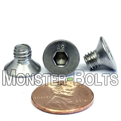M6 Stainless Steel Flat Head Socket Cap Screws A2 Metric DIN 7991 1.0 Coarse • $5.33