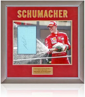 Michael Schumacher Formula 1 Racing Legend Hand Signed F1 Presentation AFTAL COA • $745.49