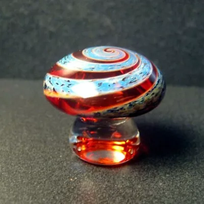 Boomwire Glass Baby Mushroom Mini Paperweight Lampwork Decor Art Tiny Sculpture • $10