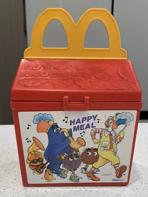 McDonalds Happy Meal Box W Food Vintage 1989 Fisher Price Hamburger Fries • $35.99