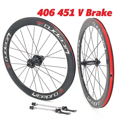 $278.57 • Buy 451 406 V Brake Wheelset Folding Bike Front Rear 74-130mm Bearing Hub 8 9 10 11S