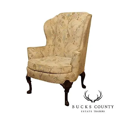 Hickory Chair Vintage Mahogany Queen Anne Style Wing Chair Frame • $595