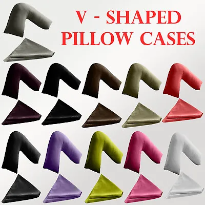 £4.45 • Buy V Shaped Pillow Case Cover For Orthopedic Support Nursing Pregnancy Maternity