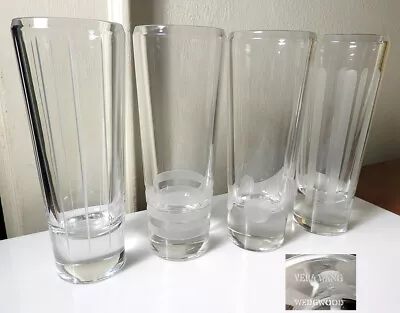 Vera Wang/Wedgwood Crystal MODERN GRAPHIC Highball Glasses Set Of 4 • $119.95