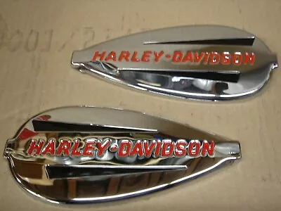 Harley Davidson  OEM 61769-40T 1936-1946 GAS TANK NAMEPLATES Free Shipping • $79.95