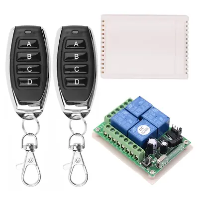 DC 12V Remote Control Switch 4 Channel Universal 433Mhz Remote Control Momentary • $28.74