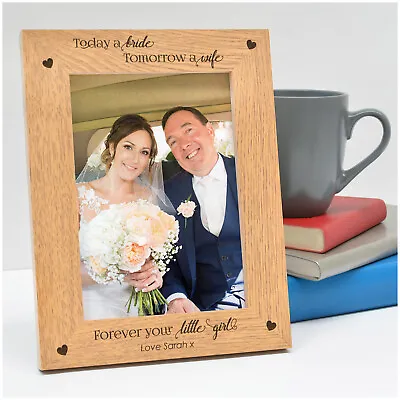 Personalised Father Of The Bride Dad Wooden Photo Frame Gifts From Daughter • £12.95