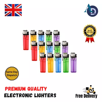 £3.99 • Buy Electronic Lighters Disposable Flint Lighter Adjustable Flame With Child Safety