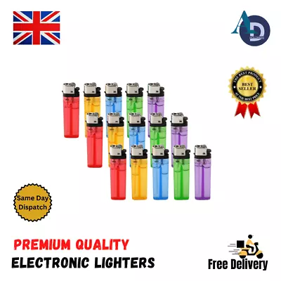 Electronic Lighters Disposable Flint Lighter Adjustable Flame With Child Safety • £1.75