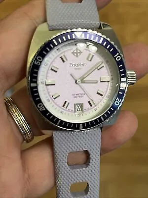 Rare Swiss Purple Zodiac Sea Dragon Watch 39mm Ladies Men’s  New Battery • $275