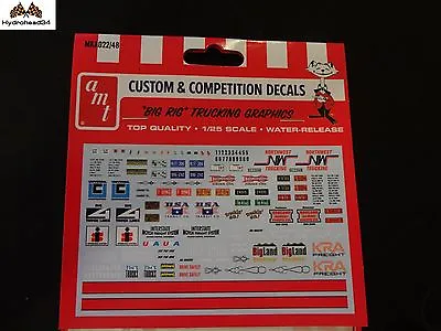 AMT Custom & Competition Water Release Decals Big Rig Trucking Graphics 1/25 17L • $15.99
