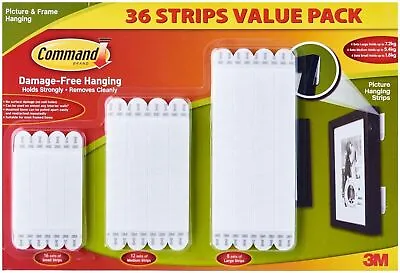 3M Command 36 Picture & Frame Hanging Strips Value Pack • $48.99
