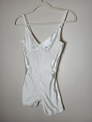 Vintage 1970s Body Re-Former By Smoothie White Girdle Shaper Split Crotch 34C • $45