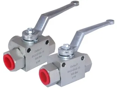 £17.65 • Buy Hydraulic 2 Or 3 Way T Or L Ported Ball Valve 1/2  BSP - High Pressure 500 Bar