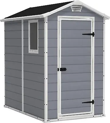 KETER Manor 4x6 Resin Outdoor Storage Shed Kit-Perfect To Store Patio Furniture • $809.99