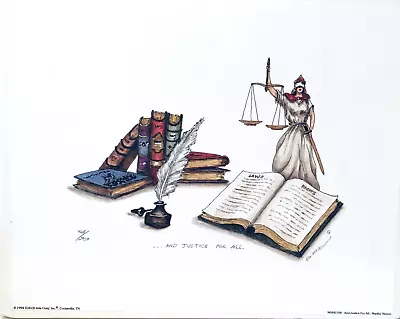 And Justice For All Print - Martha Hinson - 10  X 8   • $18