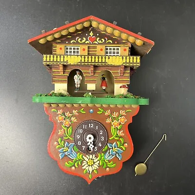 Toggili Weather Station Alexander Taron Mini Cuckoo Clock Germany Mushroom AS IS • $41.99
