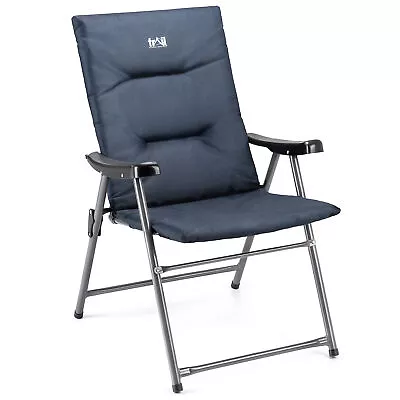 Folding Camping Chair Foam Padded High Back Fire Resistant Outdoor Garden Trail • £43.99