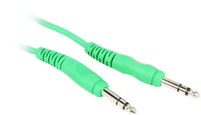 Rockville RCTR110G 10' 1/4'' TRS To 1/4'' TRS Cable Green 100% Copper • $9.95