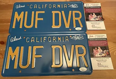 Cheech & Chong Signed MUF DVR License Plate Up In Smoke Autograph JSA Imperfect • £47.29