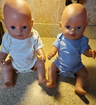 $30 • Buy 2013 Zapf Creation Newborn Baby Boy Anatomically Correct Drink / Wet Doll Twins