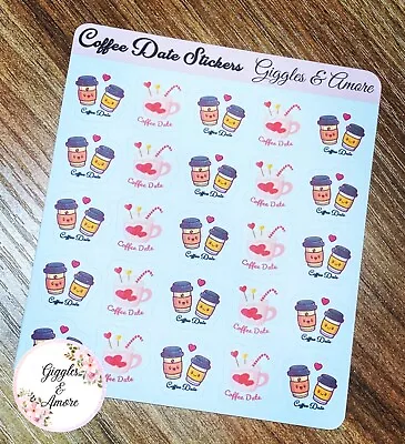 Coffee Date Diary Planner Stickers Motivational Dreams And Plans Calendar • £2
