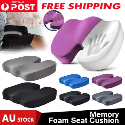 $23 • Buy Memory Foam Seat Cushion Back Support Office Chair Pillow Car Coccyx Orthopaedic