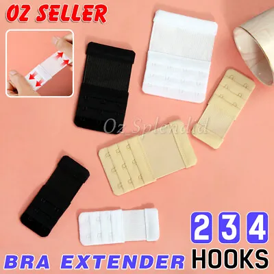 Bra Extender Elastic Long Extension 2 3 4 Hook Plus Size Clip On Postpartum Lady • $2.49