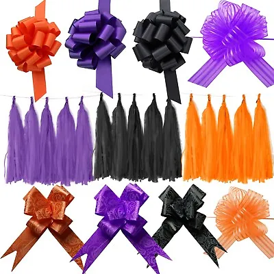 £2.99 • Buy 20 Pieces Halloween Wrap Pull Bows Wrap Ribbon Bows Decoration Butterfly Wrap