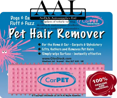Pet Hair Removal Brush CarPet In PINK - Dog Cat Horse Hair Upholstery Carpets • £6.49