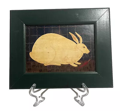 Warren Kimble White Rabbit Folk Art Framed Print Farm Bunny Country Primitive • $25.99