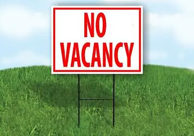 $19.99 • Buy NO VACANCY RED Yard Sign Road With Stand LAWN SIGN