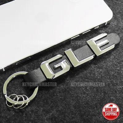 Mercedes-Benz GLE 3D Letter Logo Leather Car Home Keychain Ring Gift AMG Sport • $17.99
