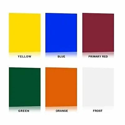 Color Lighting Gel Filters Transparent Square Correction Light Sheet 40x50cm • £10.99
