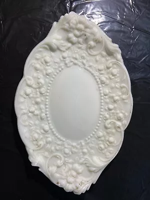 Fostoria Blank Jenny Lind Portrait Milk Glass Dresser Trinket Brush Tray 11.25  • $24.99