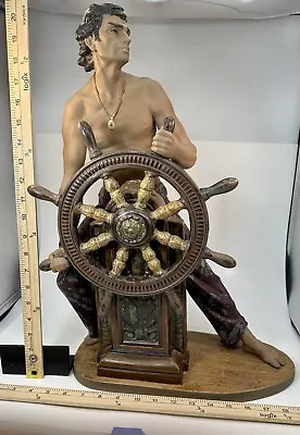 Rare Vintage Retired Lladro  Stormy Sea  Sailor Statue Figurine # 3554    13554 • $739