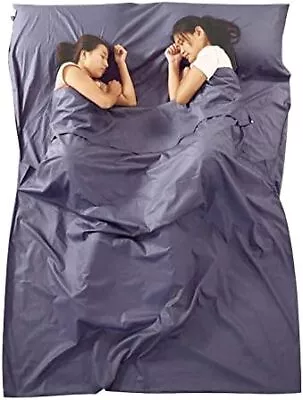 Travel Sleeping Bag Liner Portable Camping Bed Sheet Adult Kids Cotton Double T • £29.01