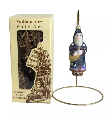 Vaillancourt Germany Folk Art Father Christmas Santa Glass Ornament 1997 • $29.95