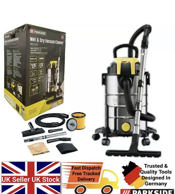 £88.99 • Buy Parkside Wet And Dry Vacuum Cleaner  Powerful 1400w PNTS 1400 H4 170mbar Suction