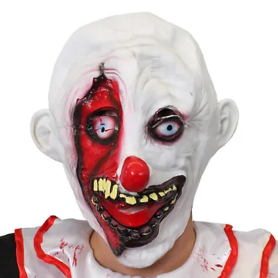 £6.99 • Buy Scar Face Clown Mask Halloween Latex Killer Twisted Scary Horror Fancy Dress